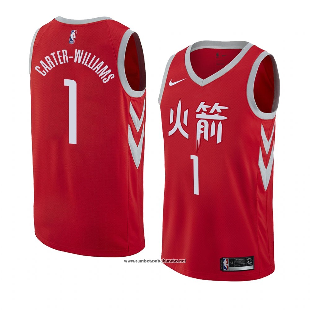 Camiseta Houston Rockets Michael Carter Williams #1 Ciudad 2018 Rojo